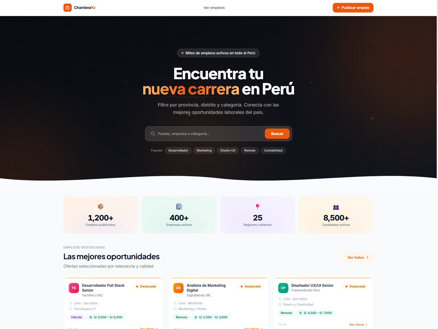 Captura de pantalla de ChambeaFacil