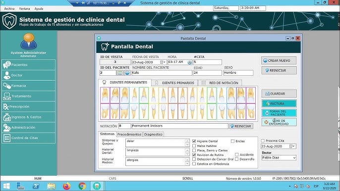 Captura de pantalla de DentoCtrl