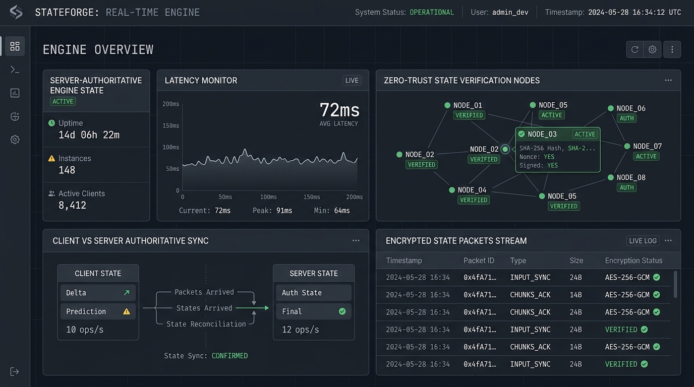Captura de pantalla de StateForge Engine